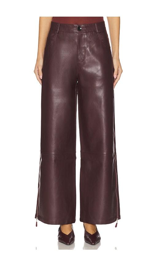 osis studio norma pant in burgundy. - size l (also in s, xs)