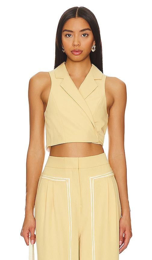 osis studio rachel vest in beige. - size l (also in m, s, xl)