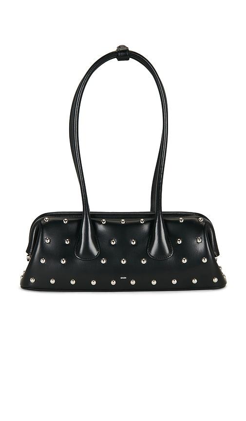 osoi boat wide mini shoulder bag in black.