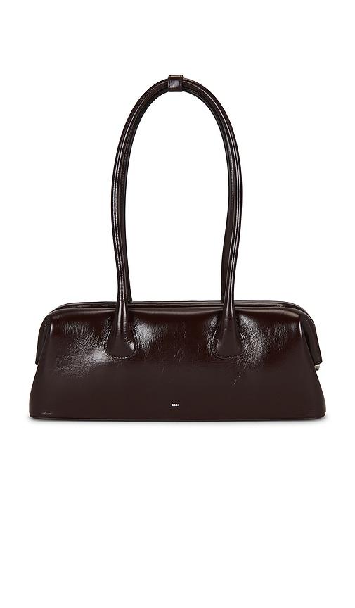 osoi boat wide shoulder bag in wine.