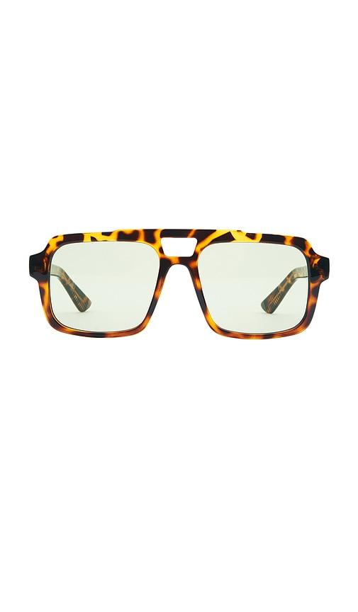 otra tame square sunglasses in brown.