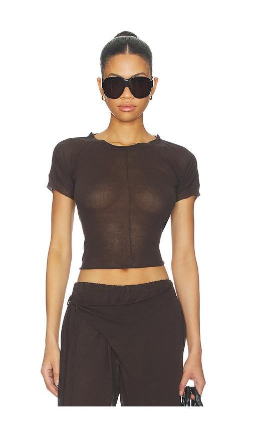 ottolinger linen t-shirt in brown. - size l (also in m, xl, xs)
