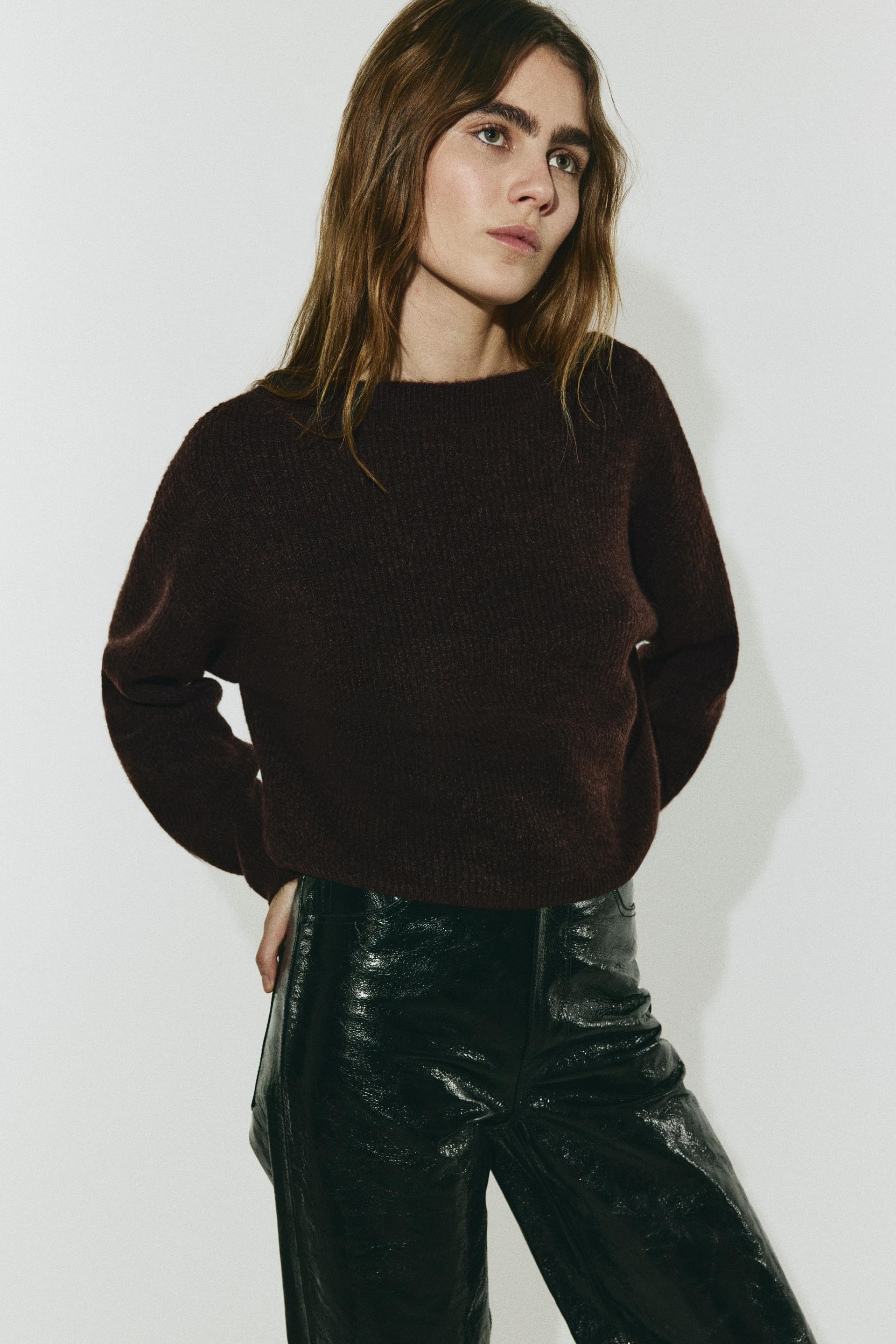 oversized boat-neck sweater