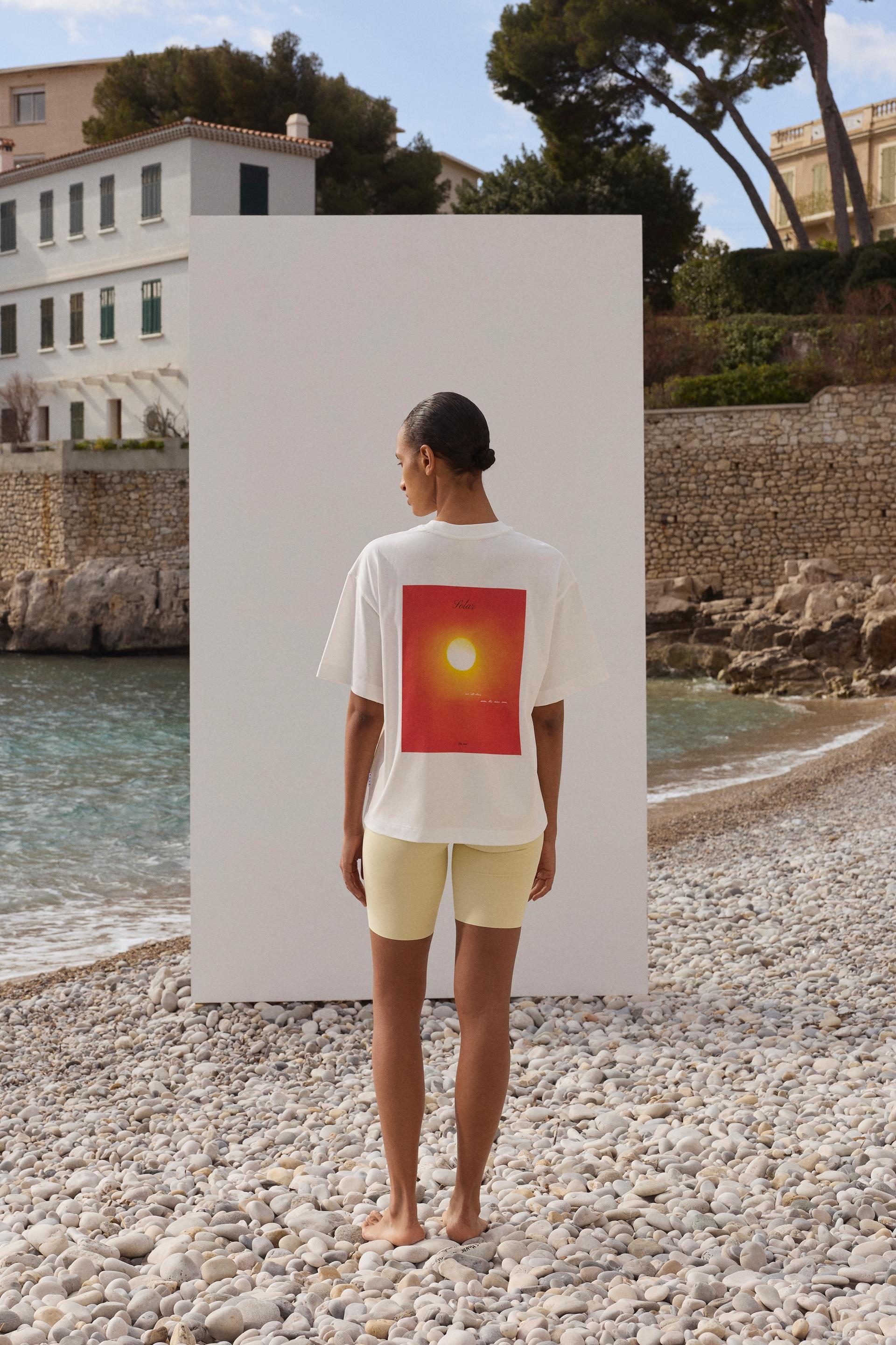 oversized-fit printed sports t-shirt
