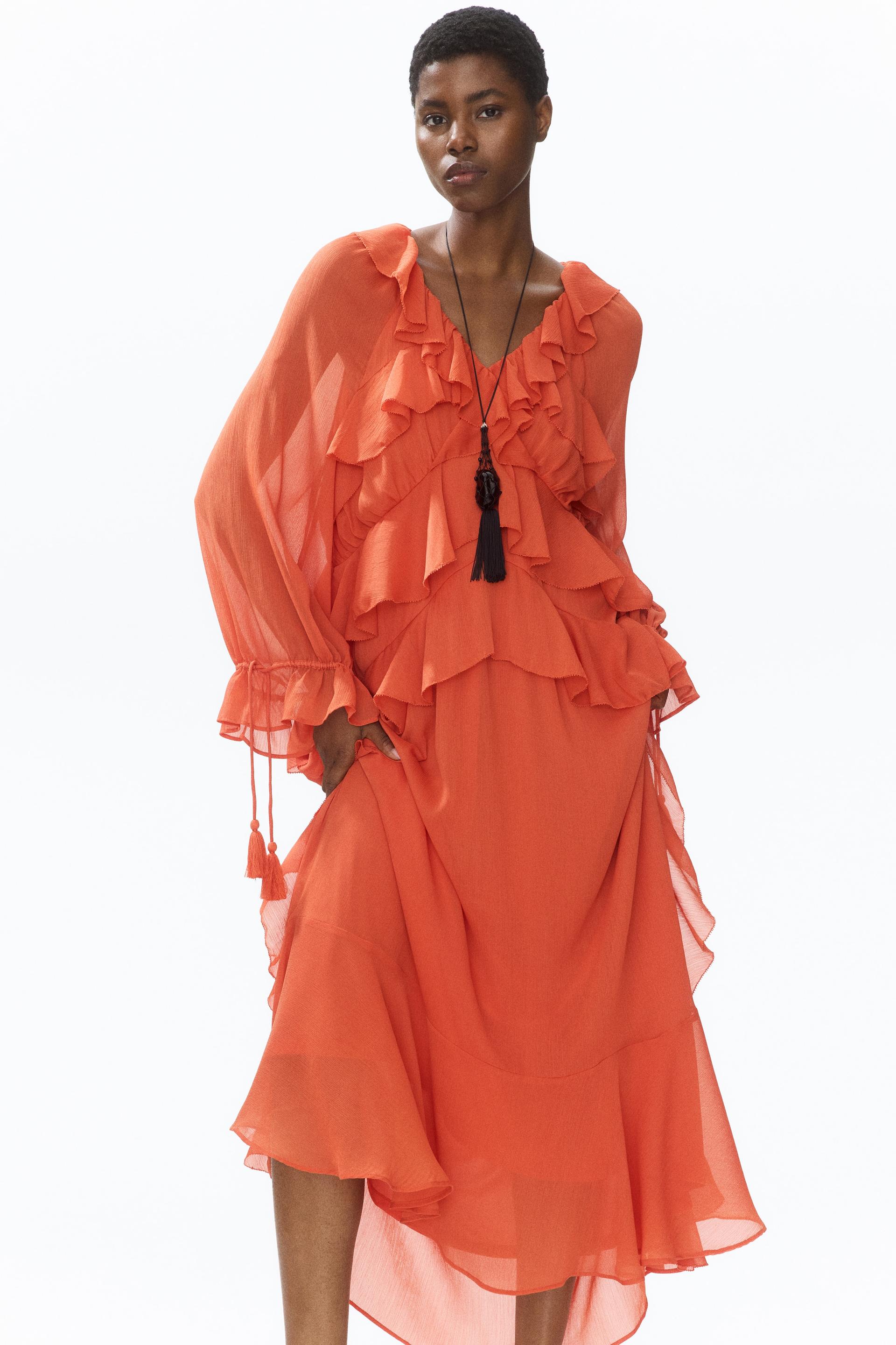 oversized flounced dress
