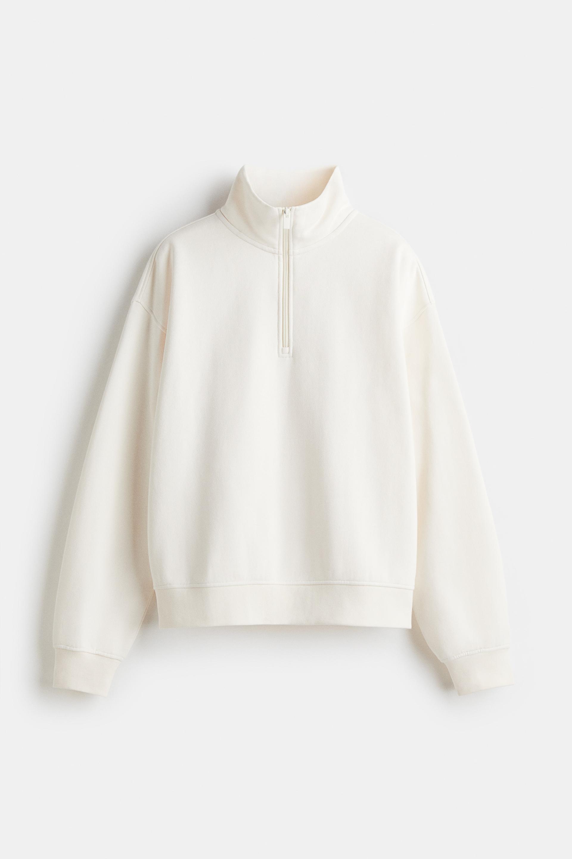 oversized half-zip sweatshirt