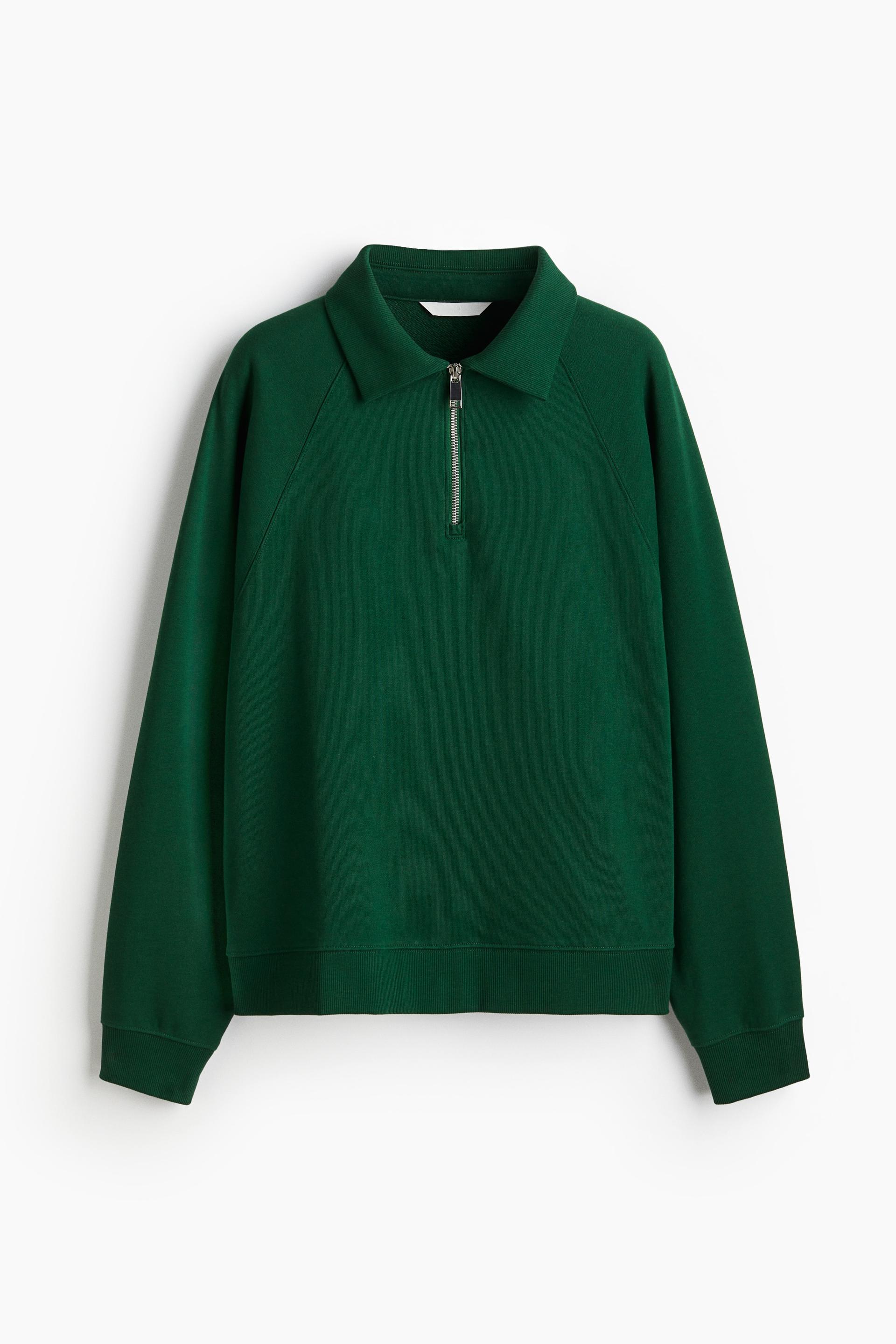 oversized half-zip sweatshirt