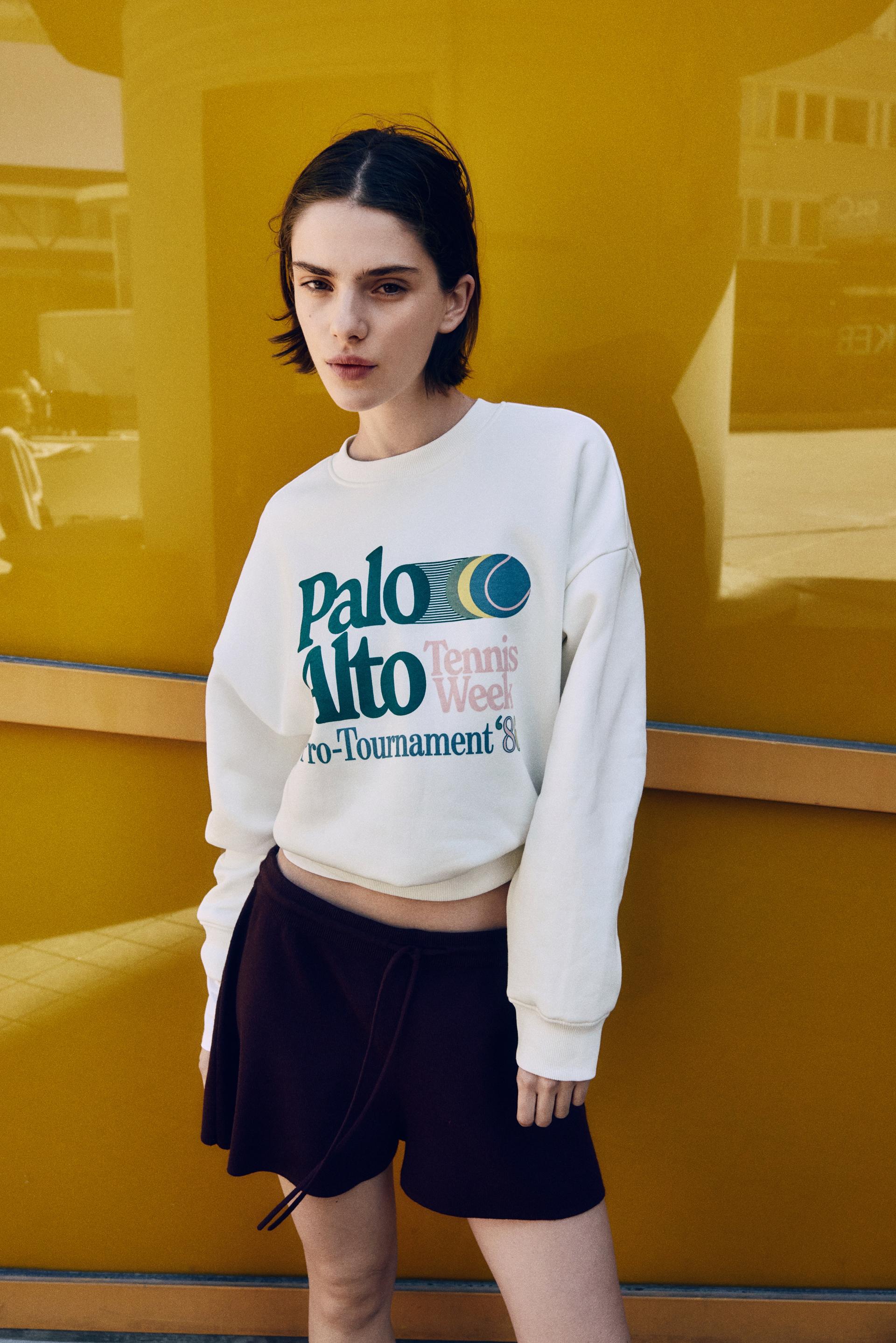 oversized printed sweatshirt