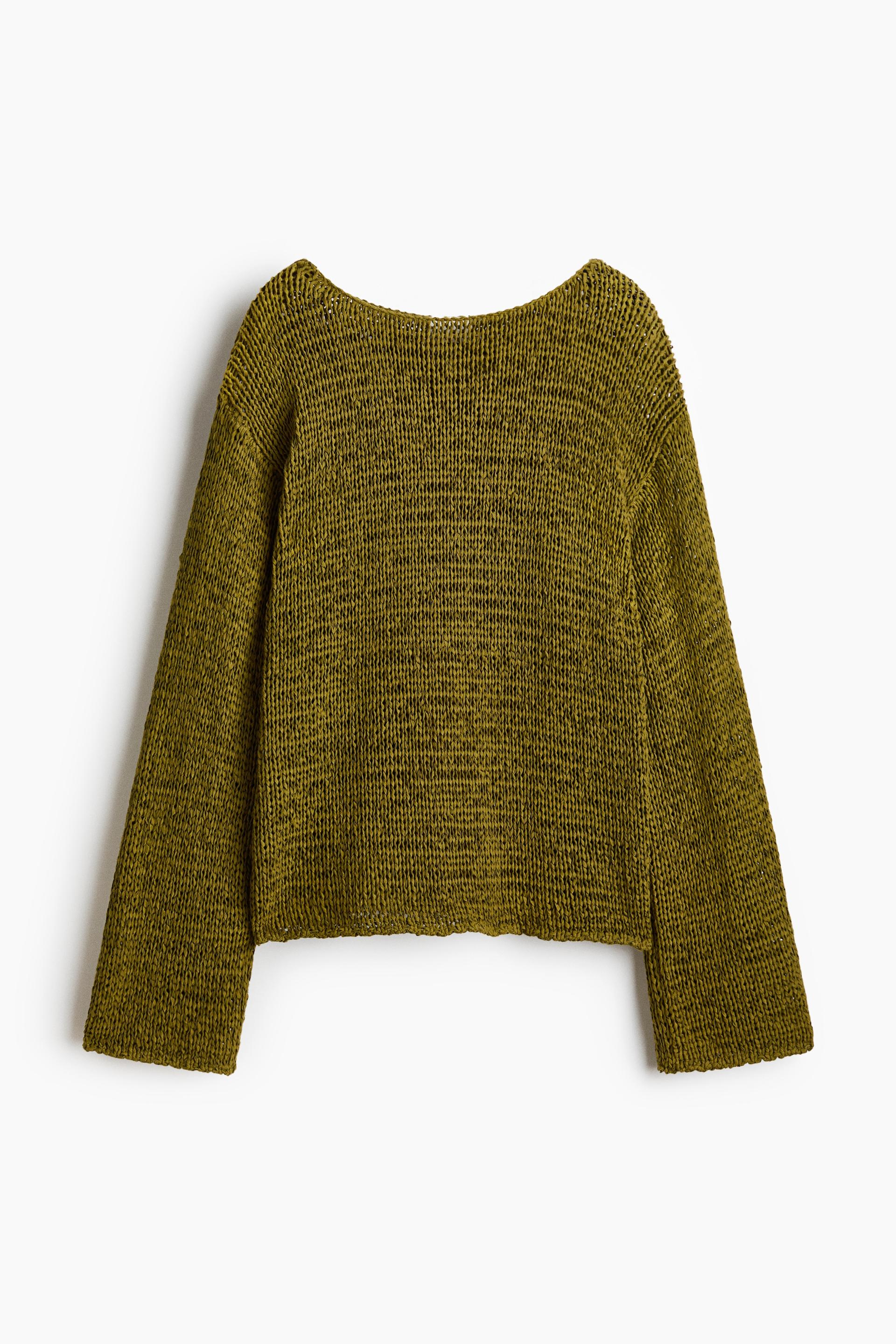 oversized textured-knit sweater