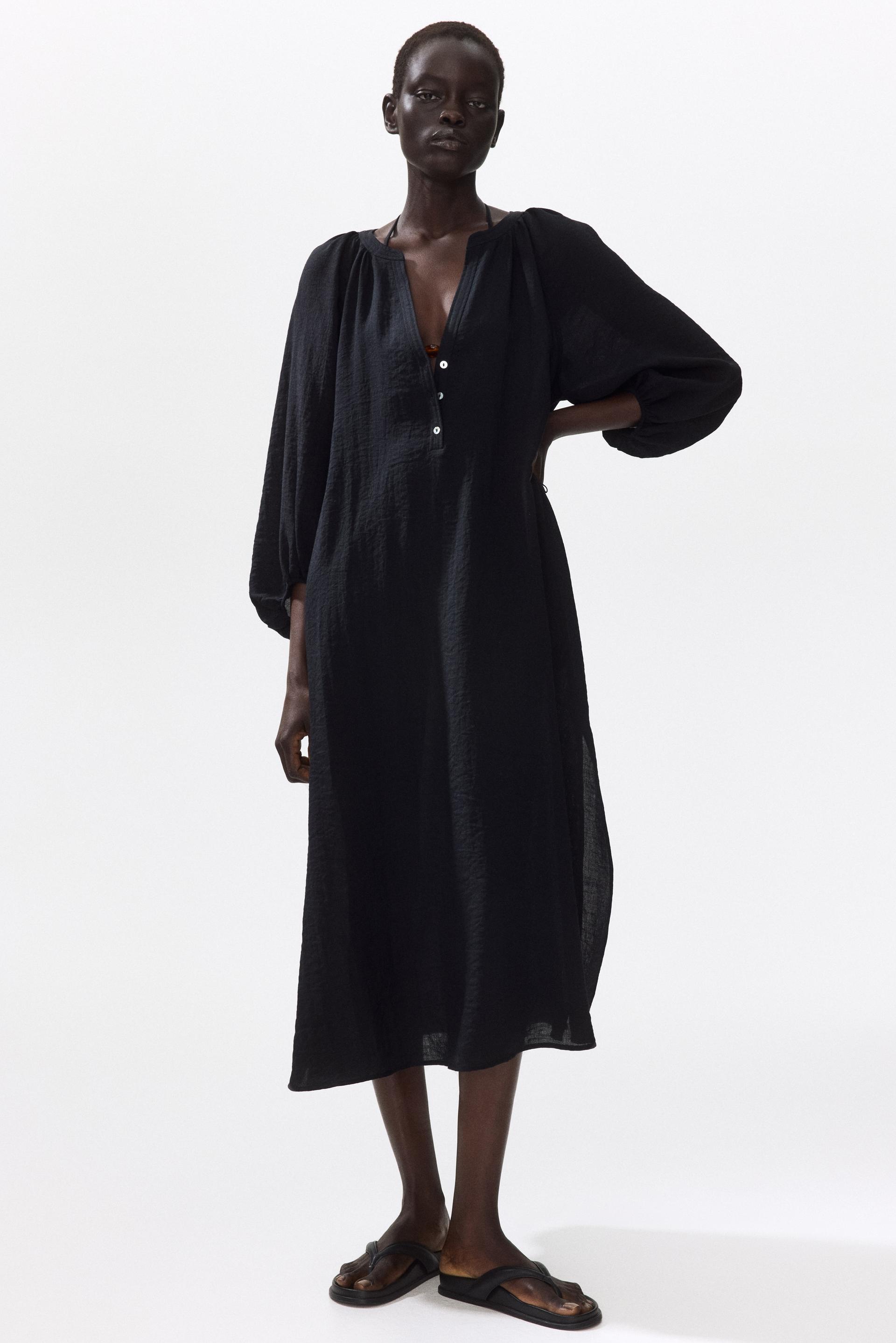 oversized tie-belt dress