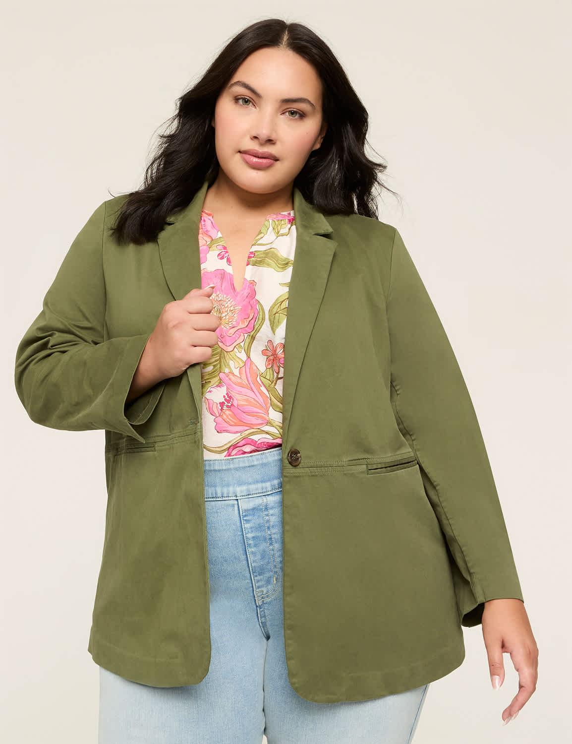 oversized twill jacket
