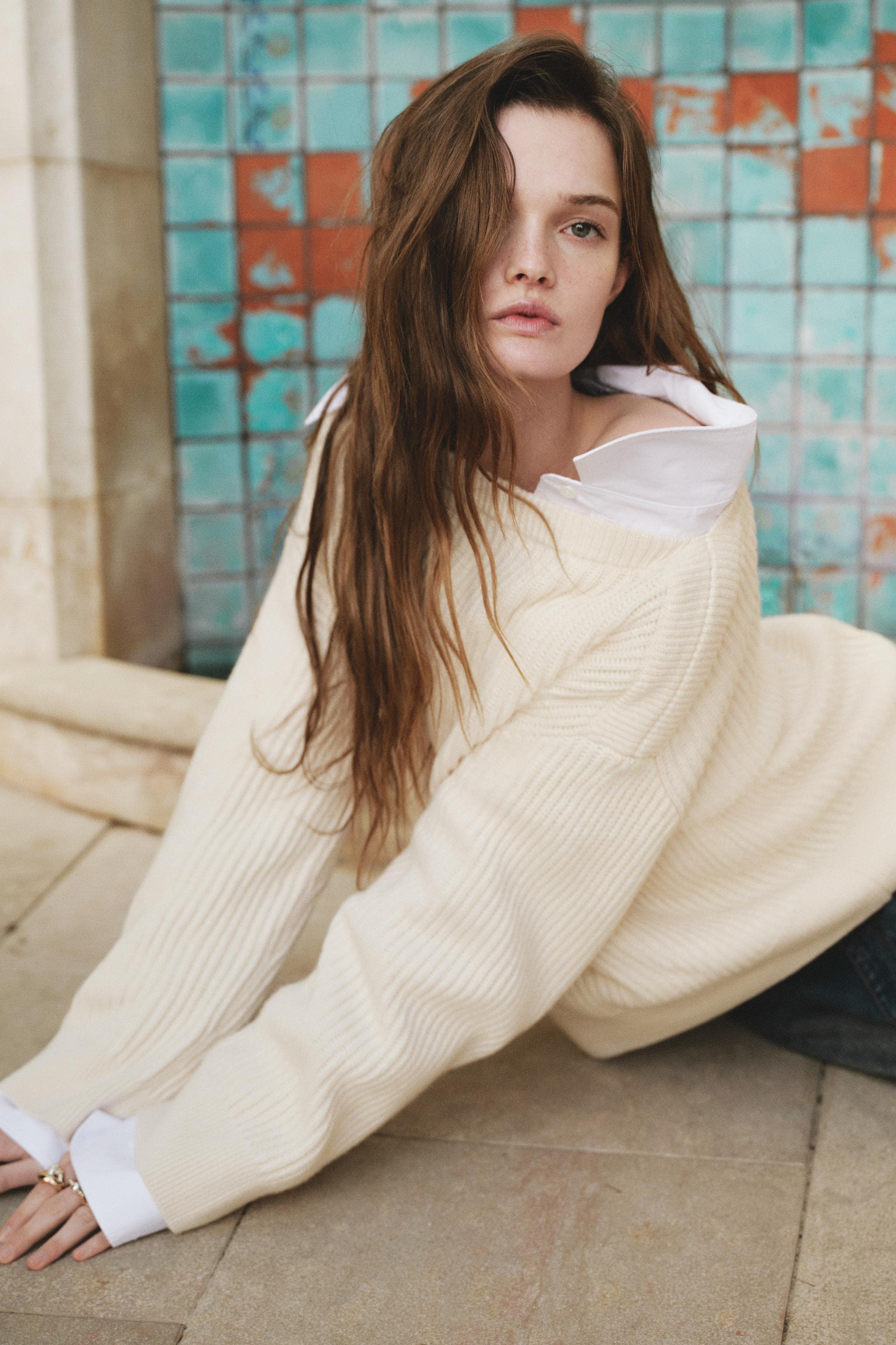 oversized wool-blend sweater