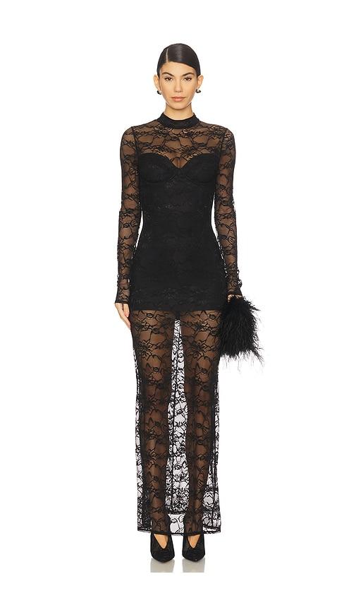 ow collection addison maxi dress in black. - size m (also in s, xs)