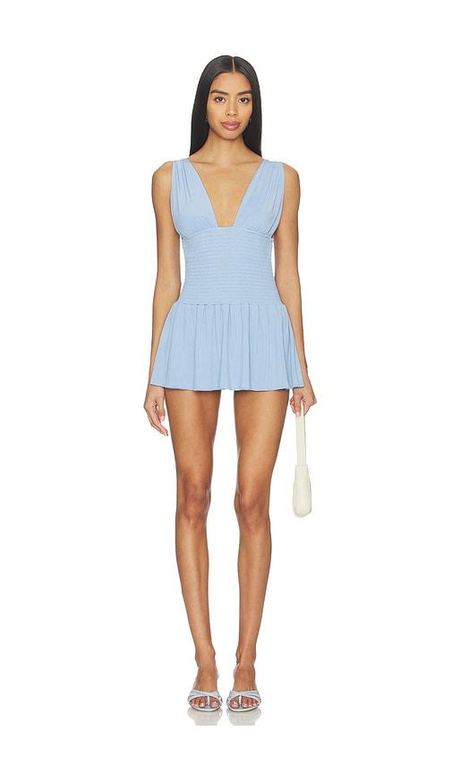 ow collection alba mini dress in baby blue. - size l (also in s, m, xl)