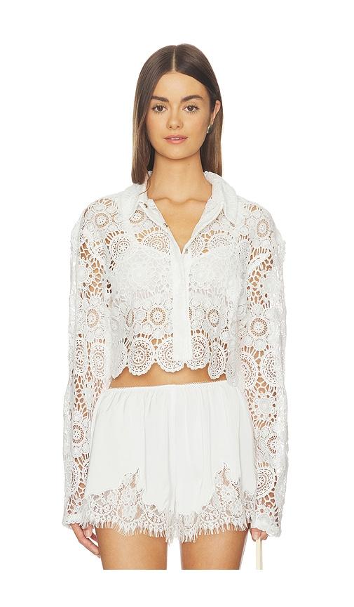 ow collection alba shirt in white. - size m (also in s, xs)
