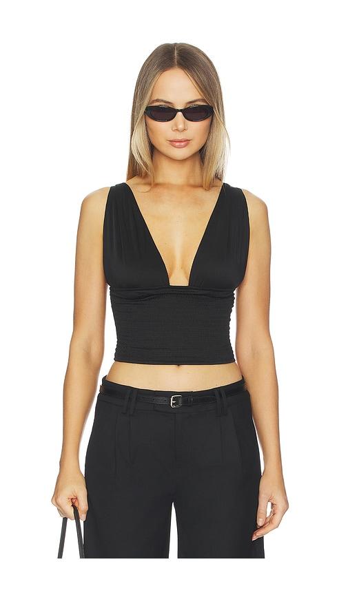ow collection alba top in black. - size l (also in s, xs, m)