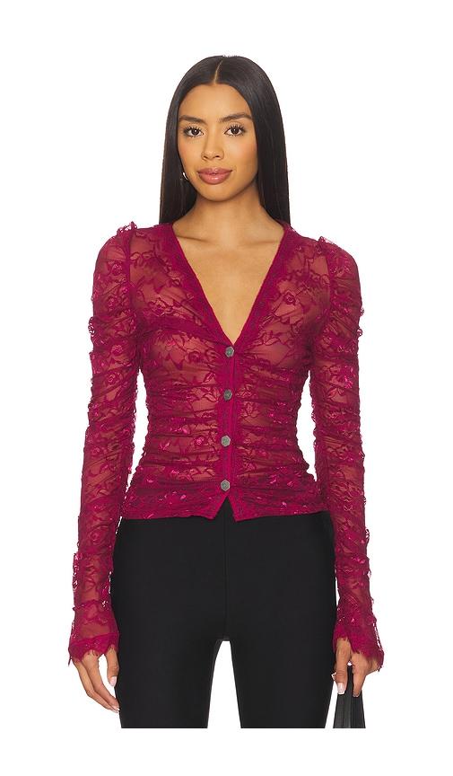 ow collection audrey top in burgundy. - size m (also in s, xs)
