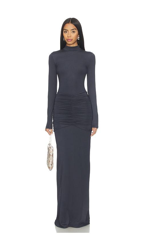 ow collection celia maxi dress in charcoal. - size l (also in m, xs)