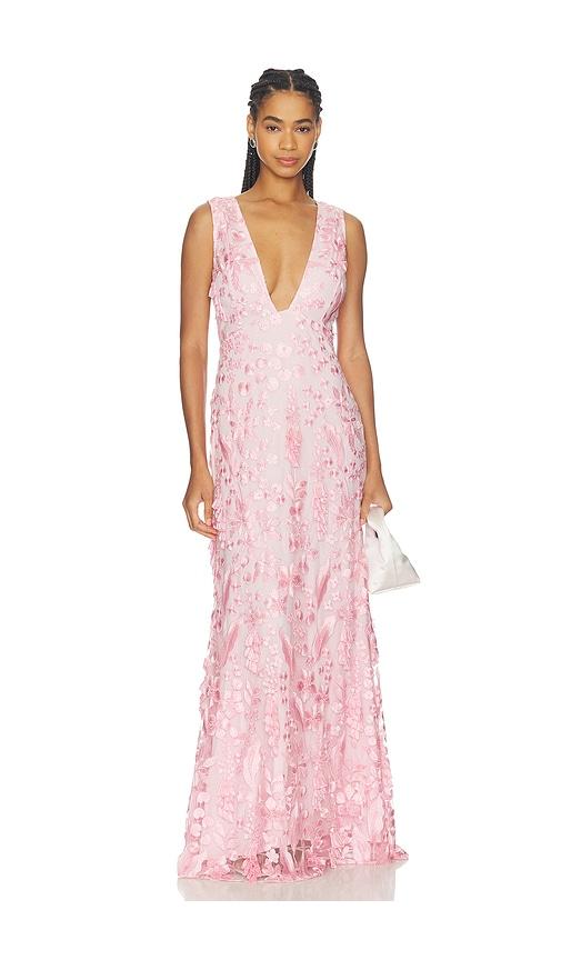 ow collection clea maxi dress in pink. - size s (also in xs)