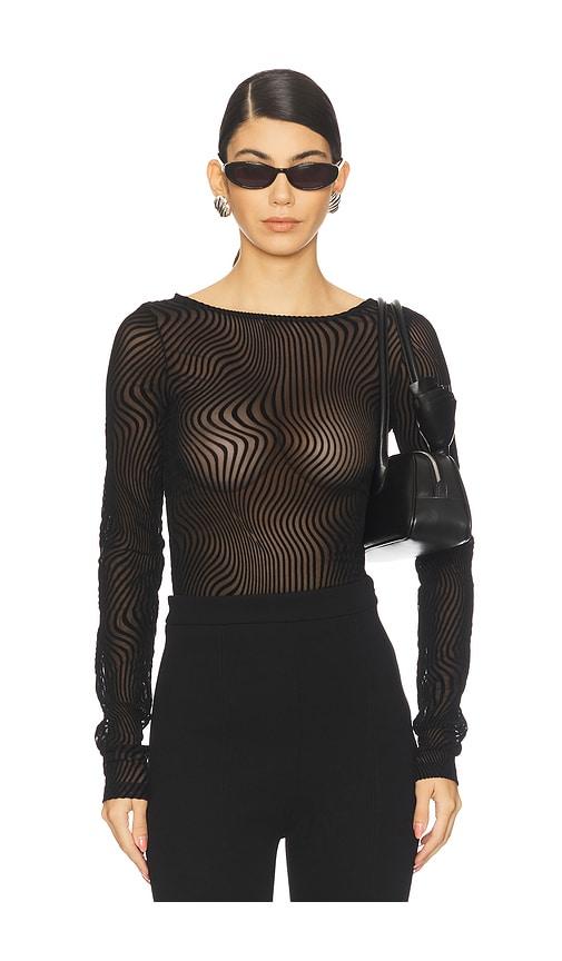 ow collection eva top in black. - size s (also in xs)
