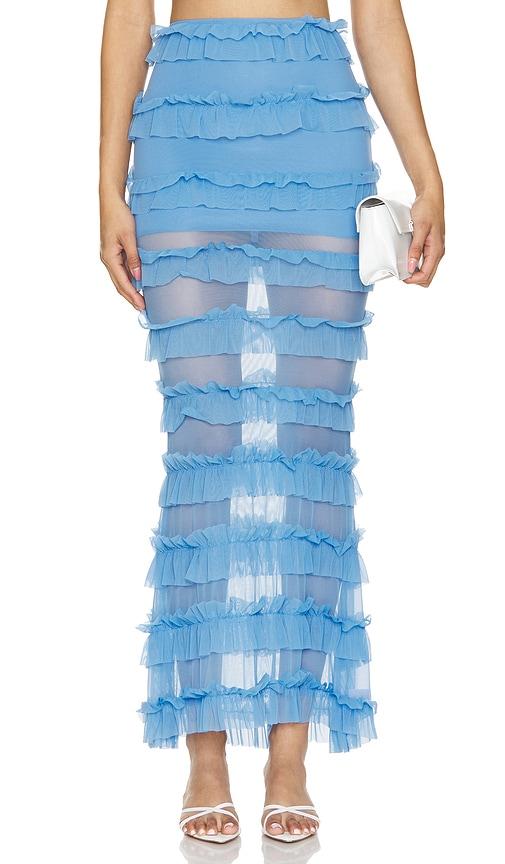 ow collection gracie maxi skirt in blue. - size l (also in xs)