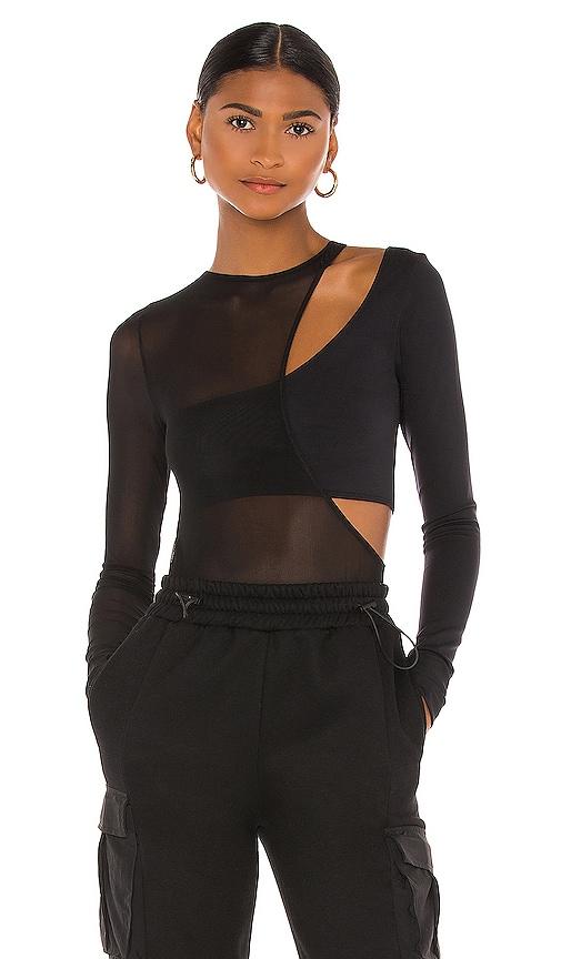 ow collection kari bodysuit in black. - size l (also in xs, s, m, xl)