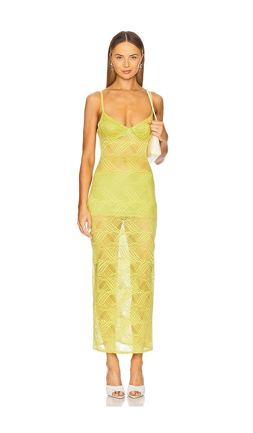 ow collection kayla maxi dress in lime. - size m (also in xl)