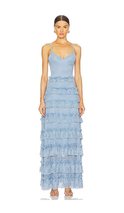 ow collection marina maxi dress in blue. - size s (also in xs)