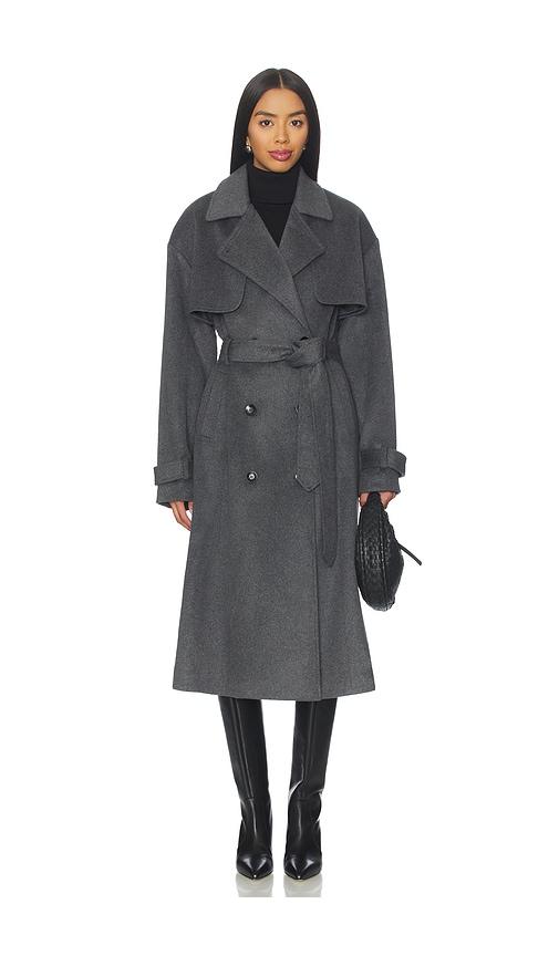 ow collection matilda wool coat in charcoal. - size l (also in xs, m)