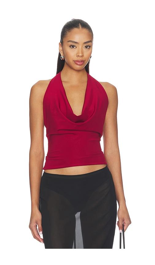 ow collection merle top in burgundy. - size l (also in m, s, xs)