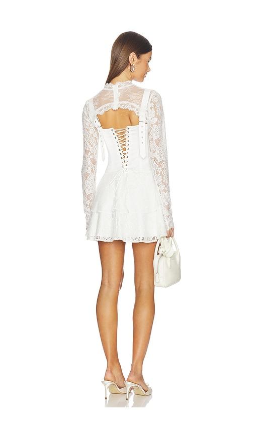 ow collection nori corset mini dress in white. - size m (also in s, xs)