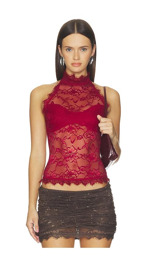 ow collection selah top in burgundy. - size l (also in xs, s, m)