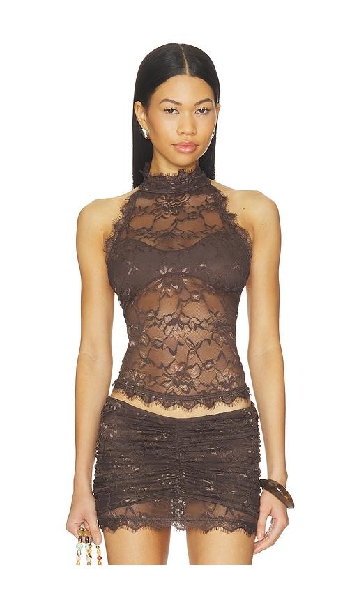 ow collection selah top in chocolate. - size m (also in xs, s)