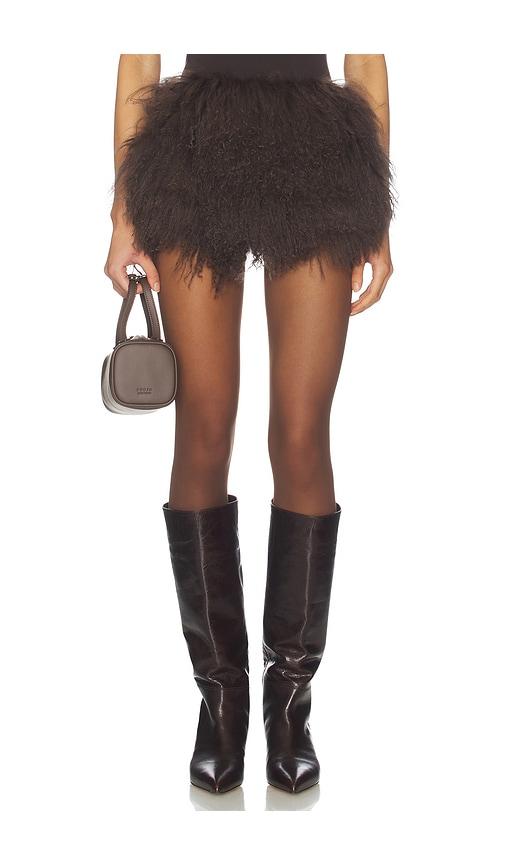 ow collection thea mini skirt in brown. - size s (also in xs)