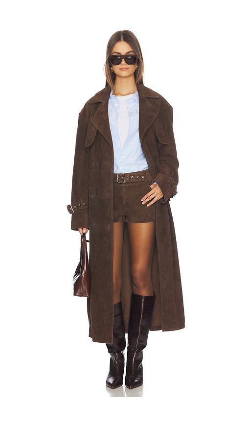 ow collection zade trench coat in brown. - size m (also in xs)