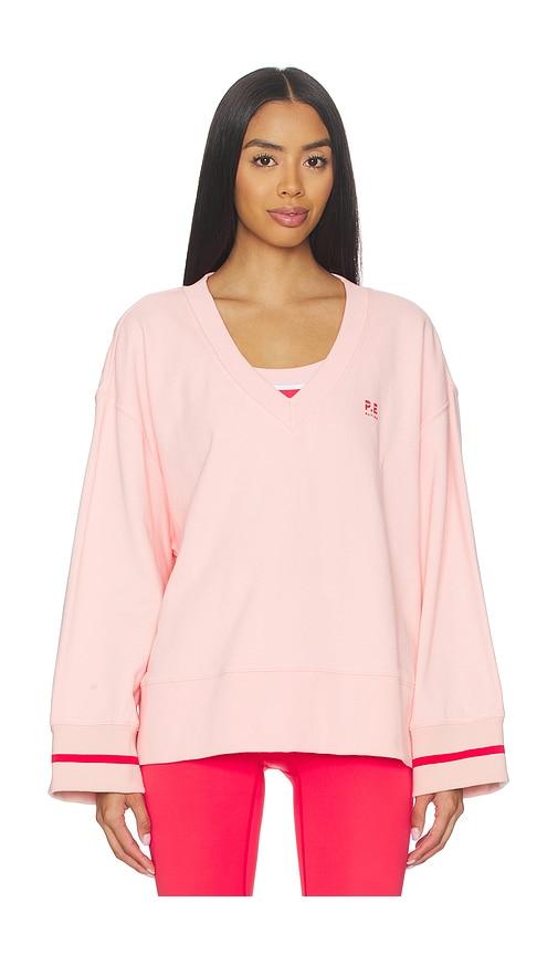 p.e nation courtside v neck sweater in pink. - size s (also in xs)