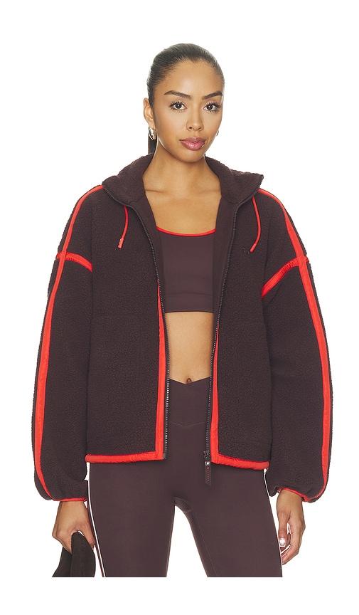 p.e nation lennon sherpa jacket in burgundy. - size l (also in xs, s, m, xl)