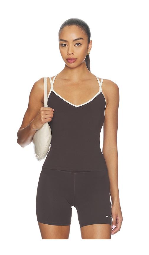 p.e nation paramount tank top in brown. - size l (also in s, xs, m, xl)