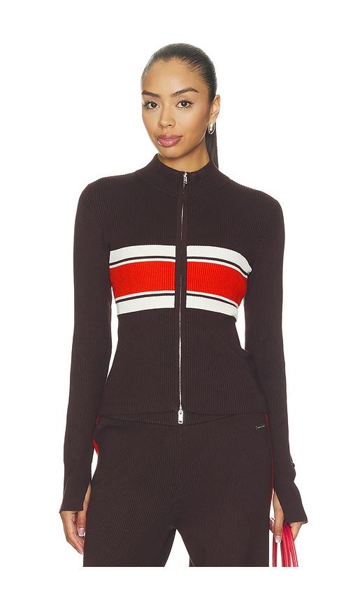 p.e nation solar knit jacket in burgundy. - size m (also in xs, s, xl)