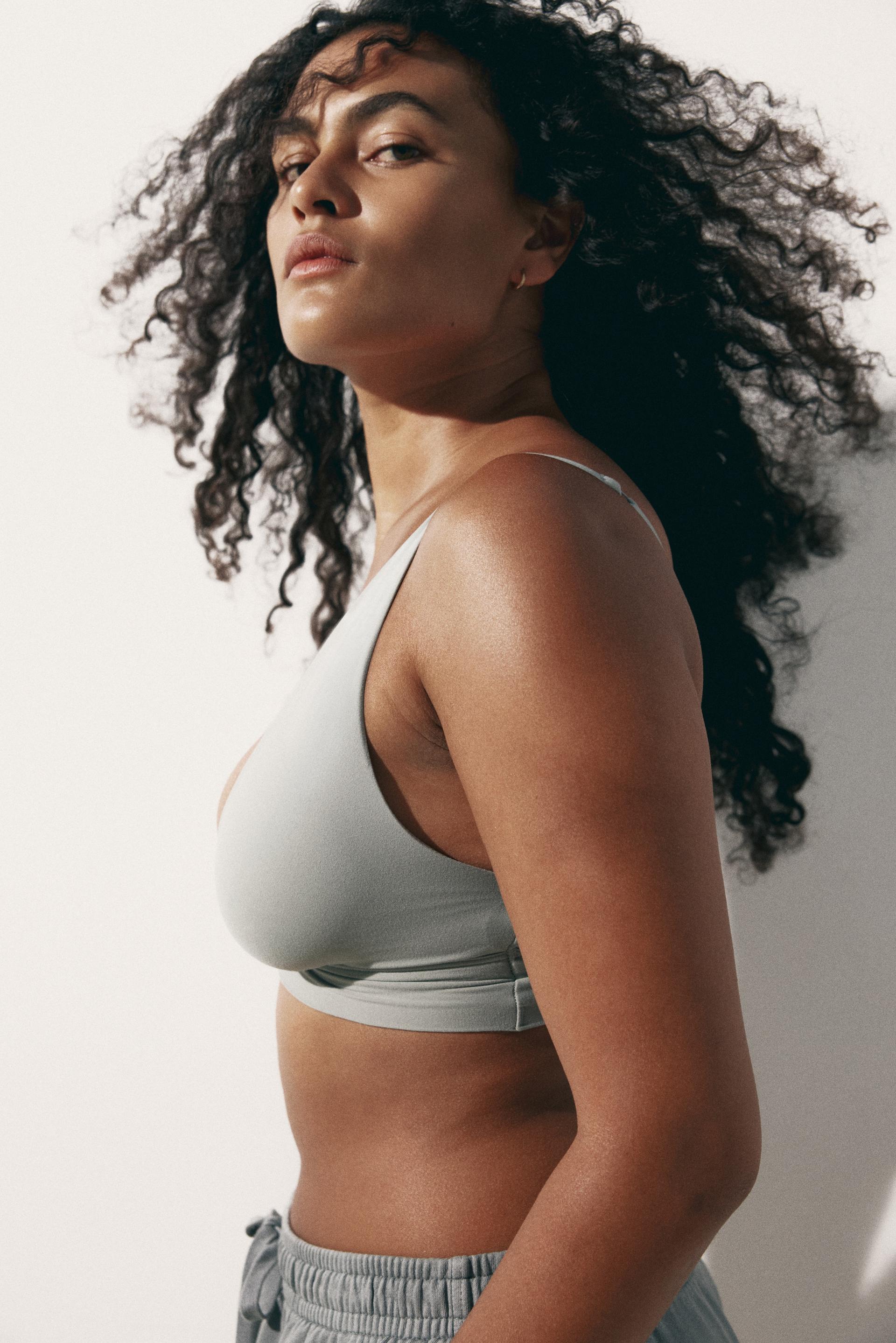 padded soft-cup microfiber bra