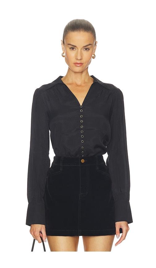 paige camu shirt in black. - size 0 (also in 00, 4, 14)
