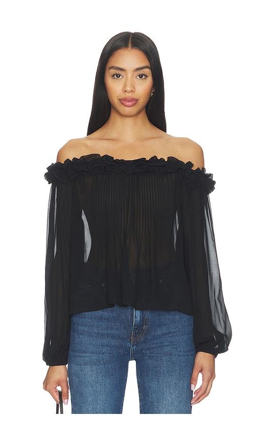 paige casey blouse in black. - size m (also in s)