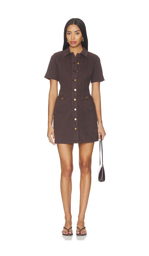 paige clementine dress in chocolate. - size 0 (also in 00, 2, 4, 6, 8, 10, 12)