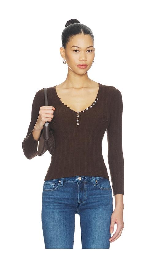 paige ginnette top in brown. - size l (also in m, s, xl, xs, xxs)