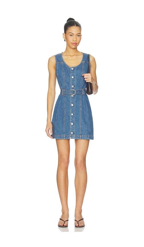 paige maxine mini dress in blue. - size 10 (also in 2, 12, 14)