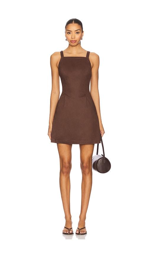 paige moxie dress in chocolate. - size 2 (also in 4, 6, 8)
