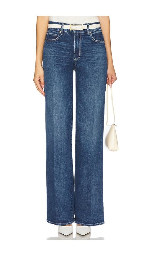 paige sasha with seamed beltloops jeans in blue. - size 26 (also in 32)