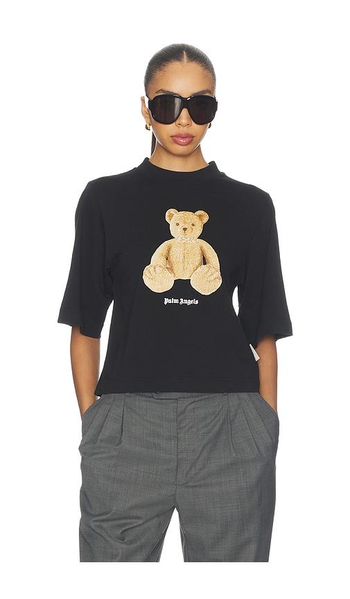 palm angels bear boxy tee in black. - size l (also in xs, s, m, xl)