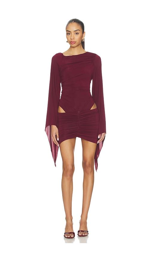 palmatic studio harina mini dress in burgundy. - size m (also in xs, s)