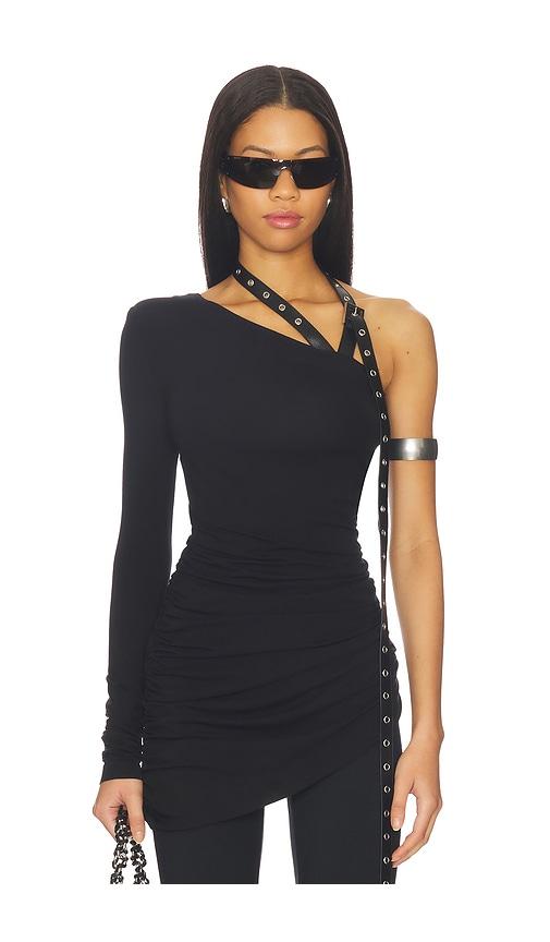 palmatic studio latania top in black. - size l (also in xs, s)